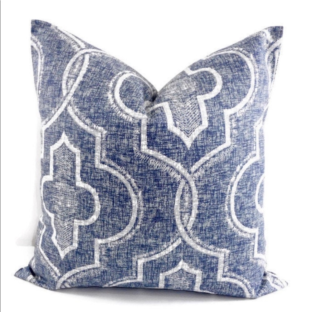 Vintage Indigo In Damask Newport Print Pillow Sham
